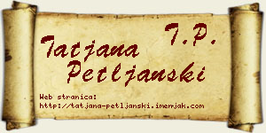 Tatjana Petljanski vizit kartica